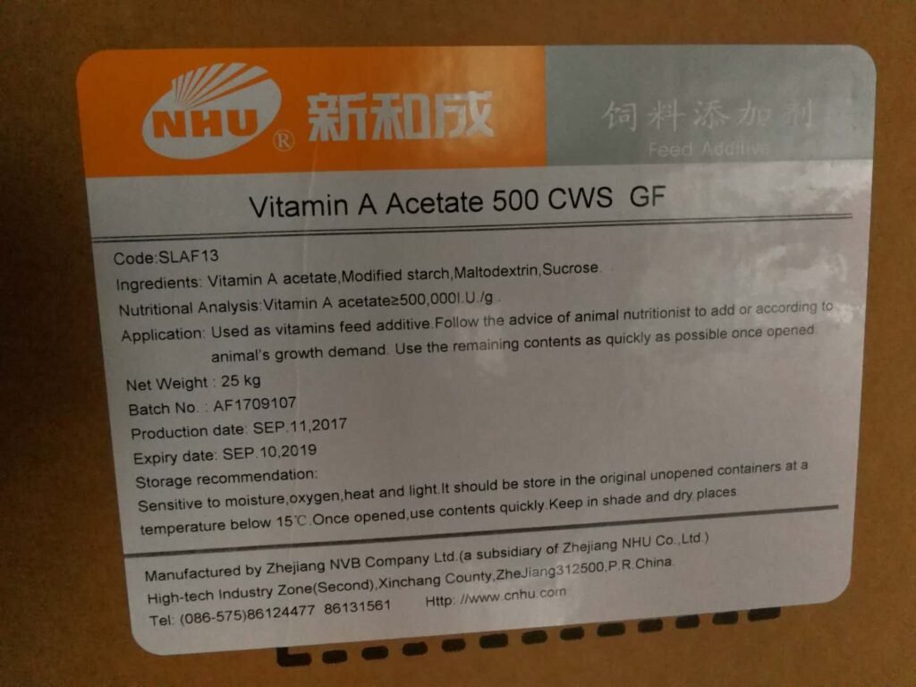 Vitamin a acetate 500-feed grade