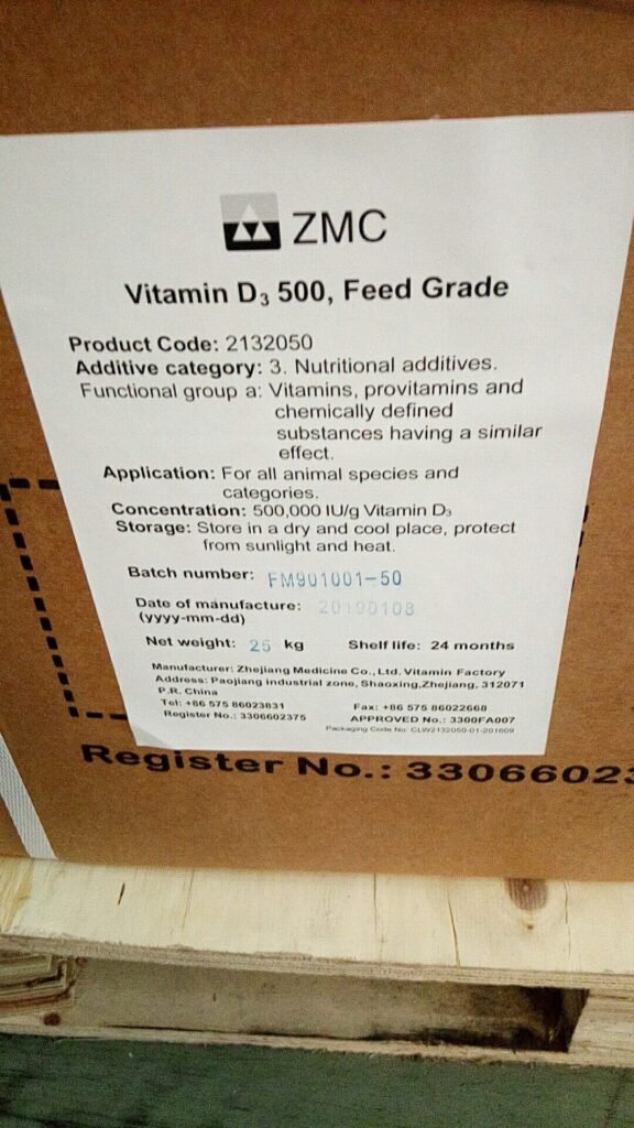 vitamin D3 500 feed grade ZMC