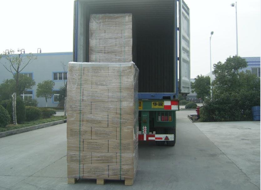 potassium sorbate loading with pallets