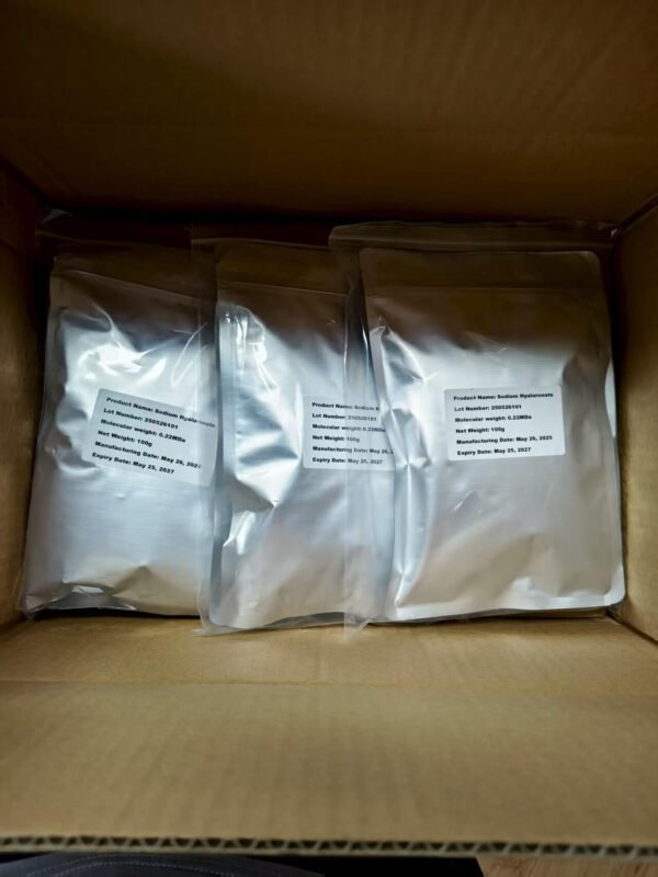 sodium hyaluronate food grade packed in 100grams per bag 2